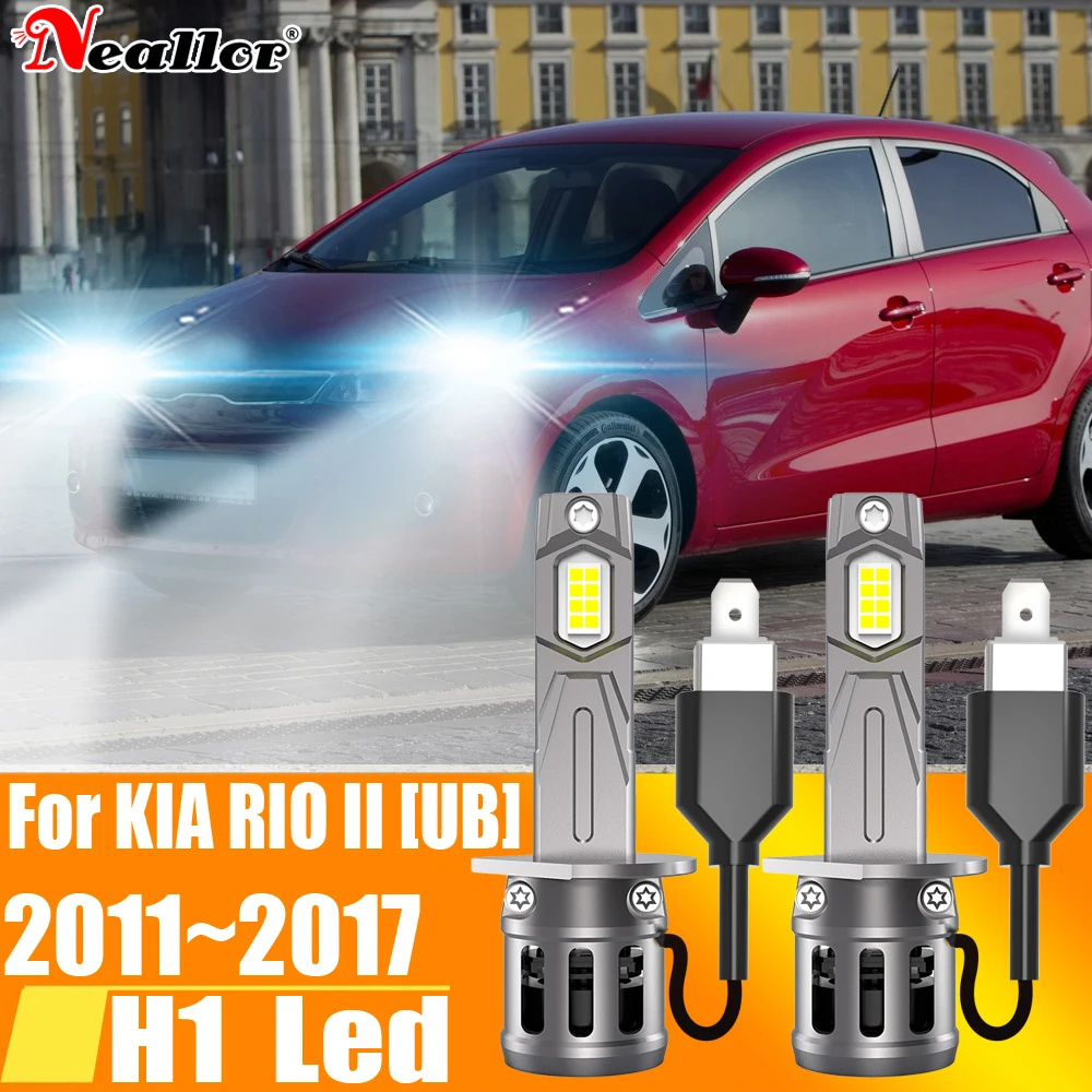 

2 шт., Автомобильные светодиодные лампы H1 12 В 55 Вт для Kia Rio 3 UB 2011 ~ 2017