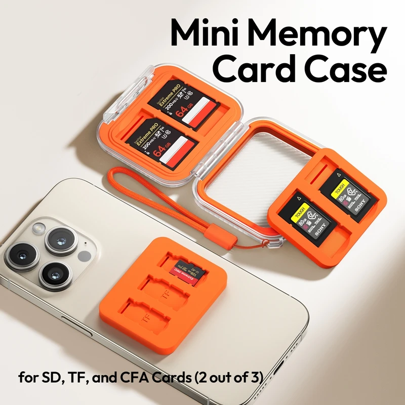 Ulanzi CC01 Mini Memory Card Case for SD TF CFA Cards Protable with Silicone Insert