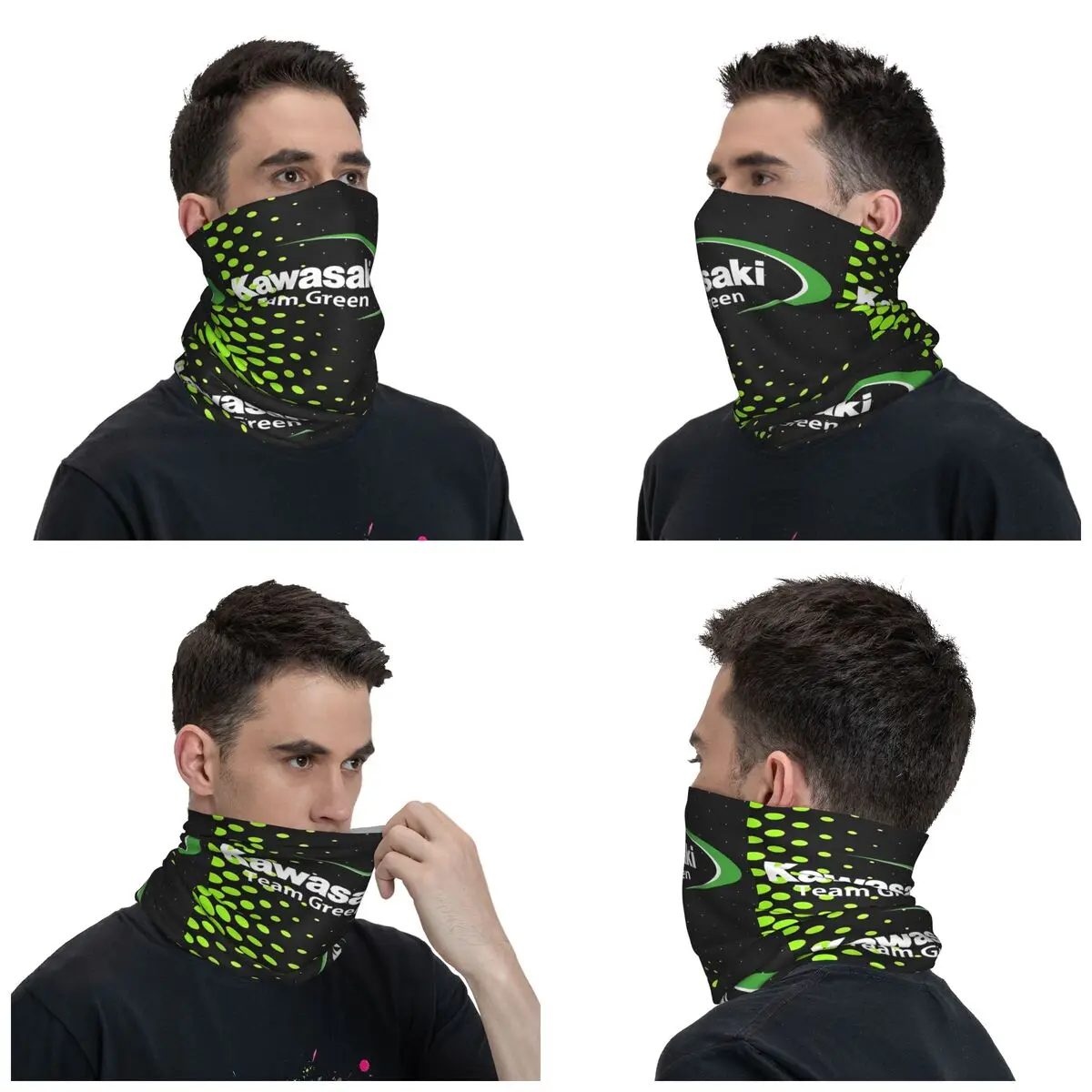 Cycling Bandana Neck Wrap Cycling Mask Neck Gaiter Bandana Neck Cover Multifunctional Bandana S-Kawasakis-Moto Motorcycle Rider Racing Bandana Neck Gaiter Mask Scarf Multi-use Face Mask Riding for Men Women Adult Winter