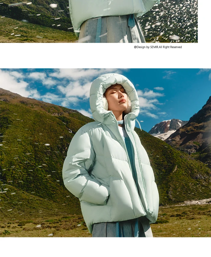Down Jacket Women Mid-Length Waterproof and Warm Winter Oversize Hooded Versatile Coat