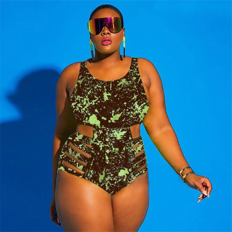 New women's oversize swimsuit high waistband One Piece Bikini