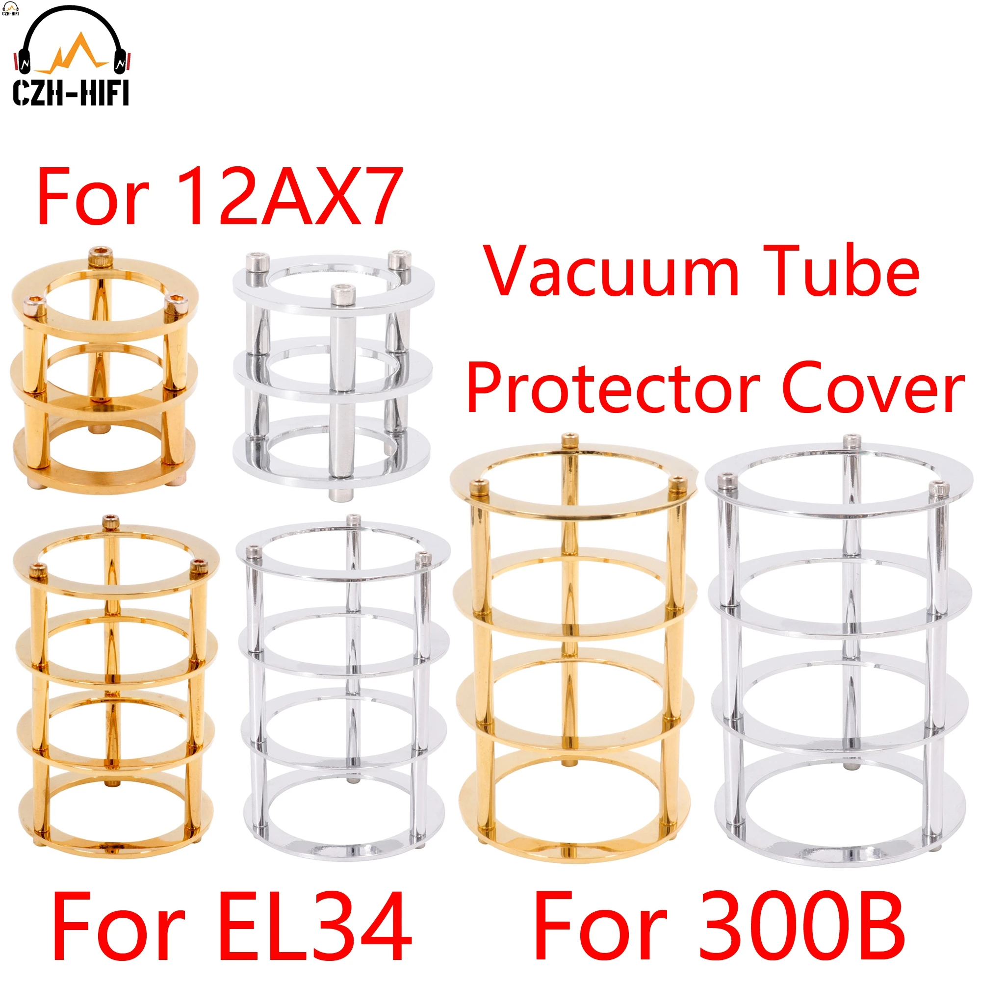 

Vacuum Tube Guard Protector Electronic Valve Cage Cover for 12AX7 12AU7 6DJ8 5670 KT88 EL34 5881 CV181 6L6 300B 811 45 71A Audio