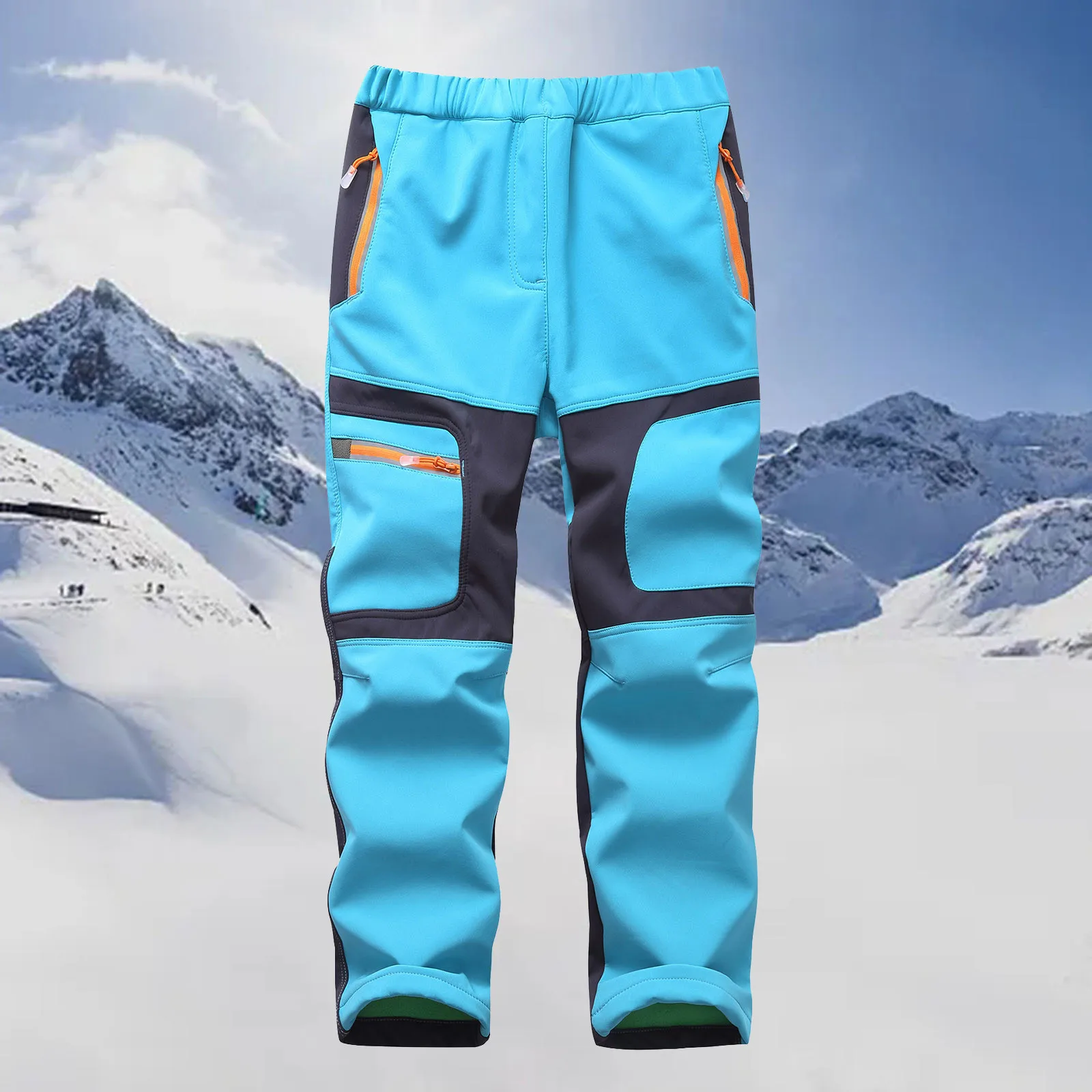 Children's Hiking Pants Waterproof Outdoor Boys Girls Sporty Warm Lined Fleece Long Trousers Soft Shell Kids Climbing Sweatpants girls pants,boys pants,kids pants,girls trousers