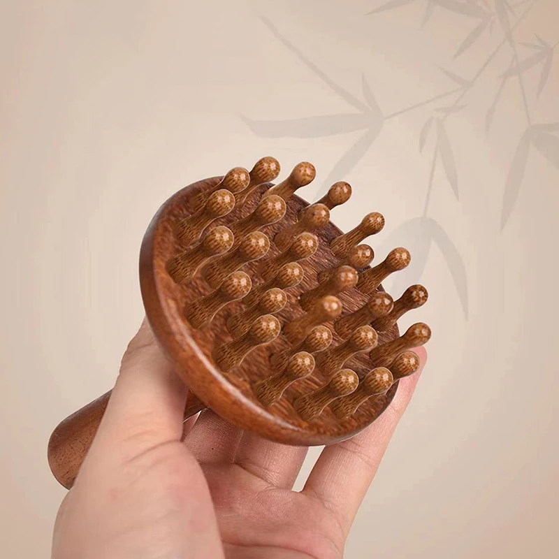 Massaggiatore per funghi in legno Strumento per massaggio manuale, Strumenti per massaggio ai funghi in legno Tensione muscolare Grasso locale Gua Sha per uso completo del corpo - immagine 4