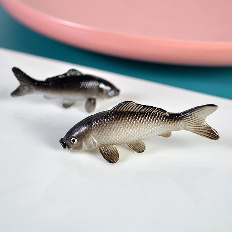 Doll House Miniature Fish Model Toy Mini Simulation Koi Carp Goldfish Fish Tank Decor Doll Accessories Kids Play House Toy 3