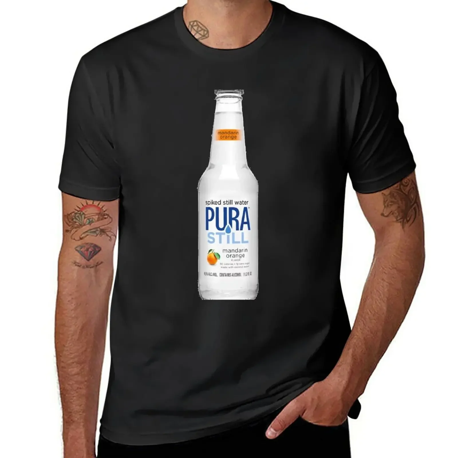 

Spiked Water Pura Still Mandarin Orange T-Shirt summer clothes cute tops t shirts for men pack