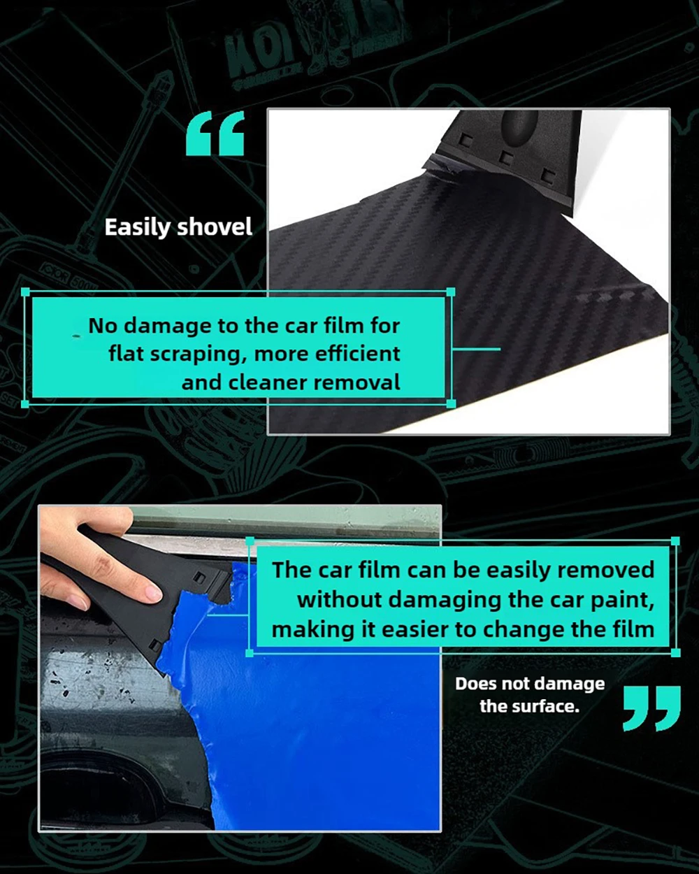 ALIWRAP Haushaltsreinigungswerkzeug, verbreiterte Rasierklinge, Schaber, Fensterglas, Keramiketiketten, Auto-Kleber, Aufkleber, Entferner, Vinyl-Spatel – Detail 8
