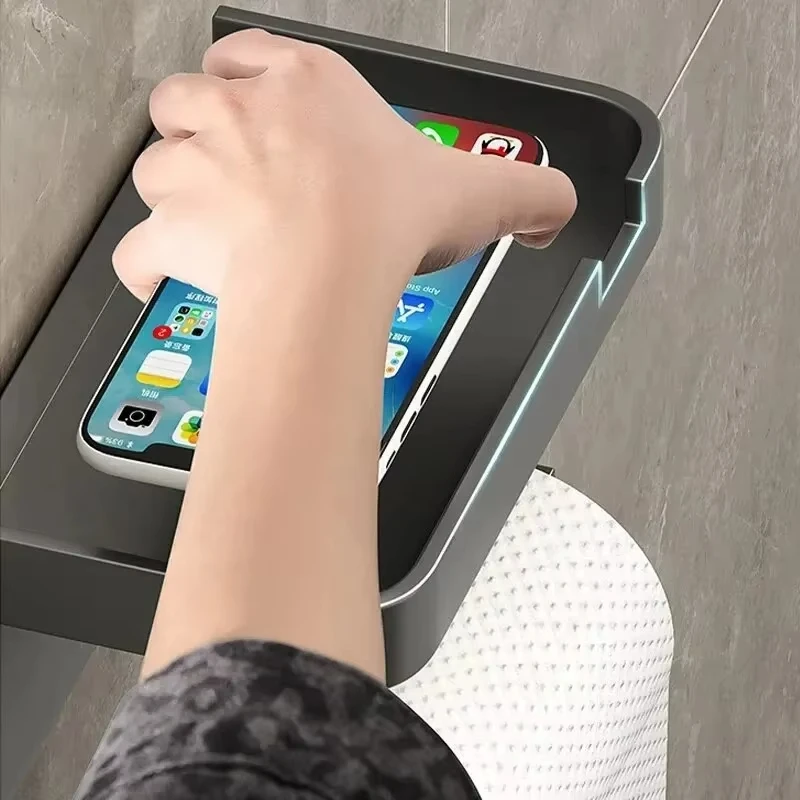 Toilet Paper Holder Plastic Storage Rack for Bathroom Kitchen
