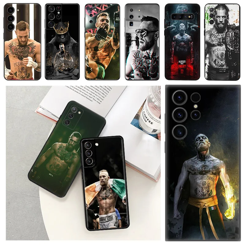 Custodia Morbida Anti-Goccia Per Samsung S23 Ultra 5G Conor Mcgregor Luxury Galaxy S22 Plus S21 Fe S20 S10 Lite E S9 S8 Cover Posteriore