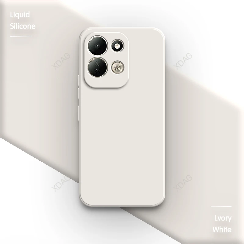 Soft Liquid Silicone Shockproof Phone Case with Classic Straight Edge & Lens Protection