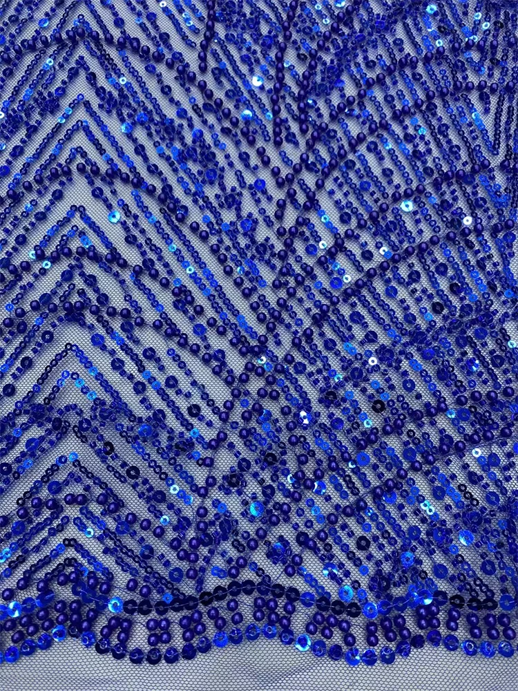 Tela de encaje de tul con cuentas 3D francesas, telas de encaje de