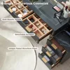Fluted Makeup Vanity Desk with 36" HD Lighted Mirror, 48" Big Modern Vanity Desk with Mirror and Lights, Dressing Table 4