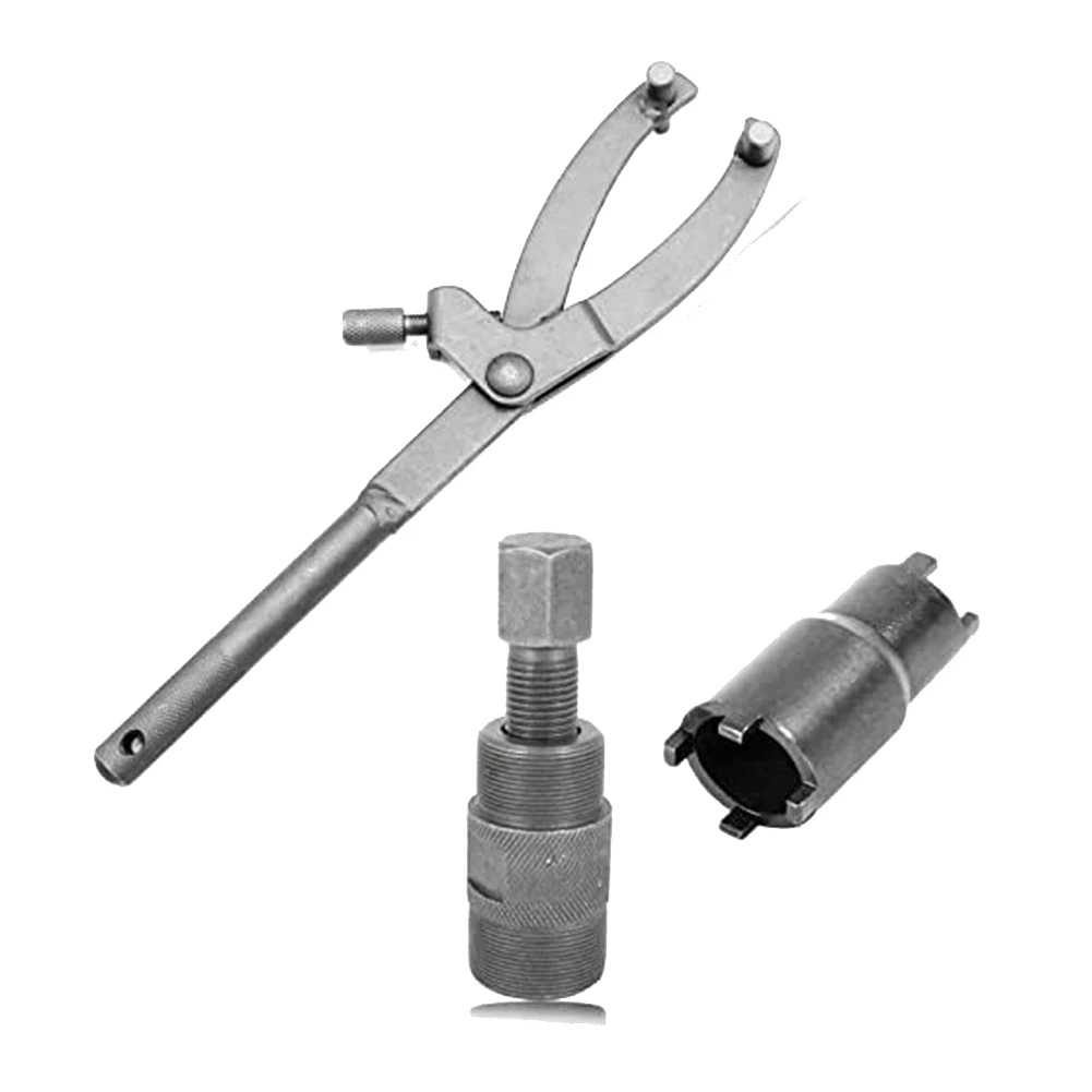 

3Pcs Spanner Wrench Magneto Fly Wheel Clutch Hub Adjustable Tool + 24mm & 27mm and 20mm & 24mm Clutch Lock Nut Spanner