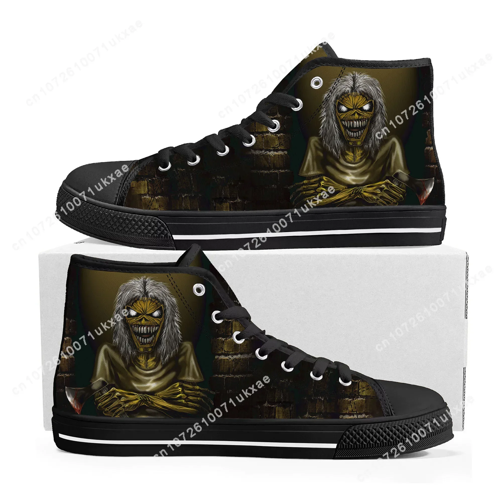 M-Maidens H-Heavy M-Metal Rock Band Singer Music Iron High Top Sneakers Mens Womens Teenager Canvas Sneaker Customize Shoe