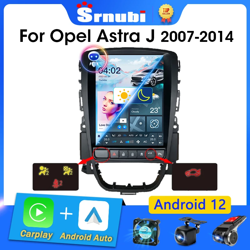 Srnubi-Autoradio Android 12, Carplay, Lecteur de Limitation, GPS, Stéréo,  DVD, 2 Din, 9.7 