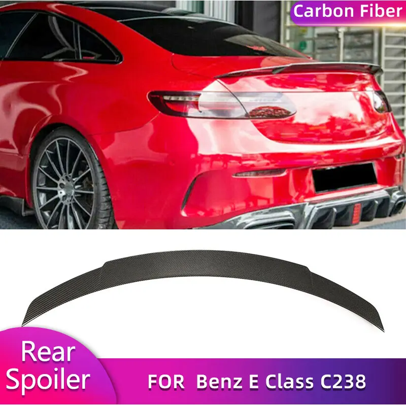 

For Mercedes-Benz E Class C238 E400 E450 E500 Coupe 2017-2019 Car Rear Trunk Spoiler Wings Racing Boot Lid Wing Lip Carbon Fiber