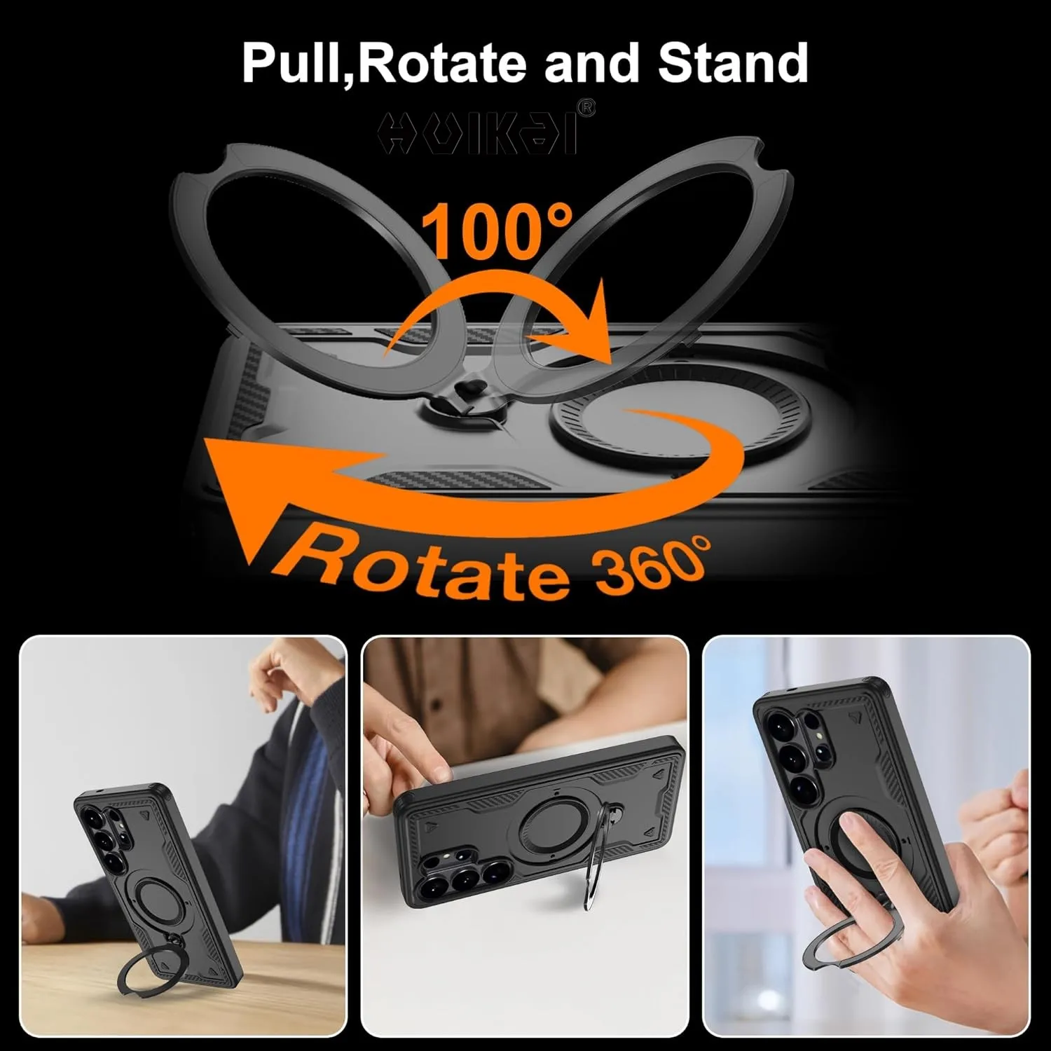 Magnetic Rotatable Stand Phone Case with MagSafe Upgrade and Kickstand