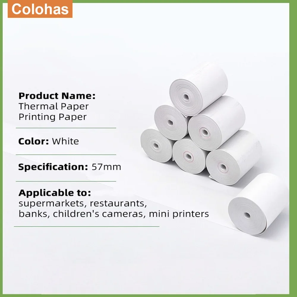 10PCS 57*30mm 40/50MM Thermal Paper White Children Camera Instant Print Kids Camera Printing Paper Replacement Accessories Parts instant camera refill paper,instant camera paper