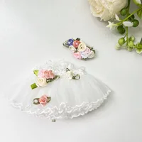 17cm Cute Mini Plush Doll'S Clothes Outfit Accessories For Labubu II Idol Dolls Flower fairy wedding dress Clothing DIY Kid Gift 2