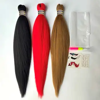 90g Kanekalon Braiding Hair Pre Stretched Synthetic Crochet Hair Fake Hair Extensions For Jumbo Braids Dreadlocks Faux Locs 1