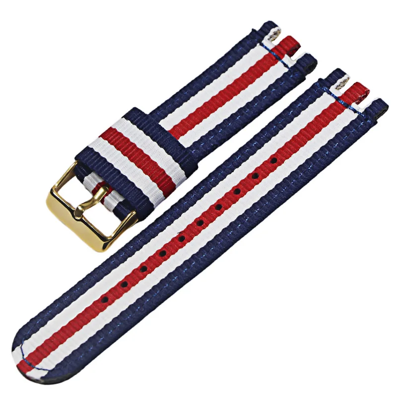 Elegant Nylon Watch Strap - Premium Replacement Wristband for Ladies and Mens Watches