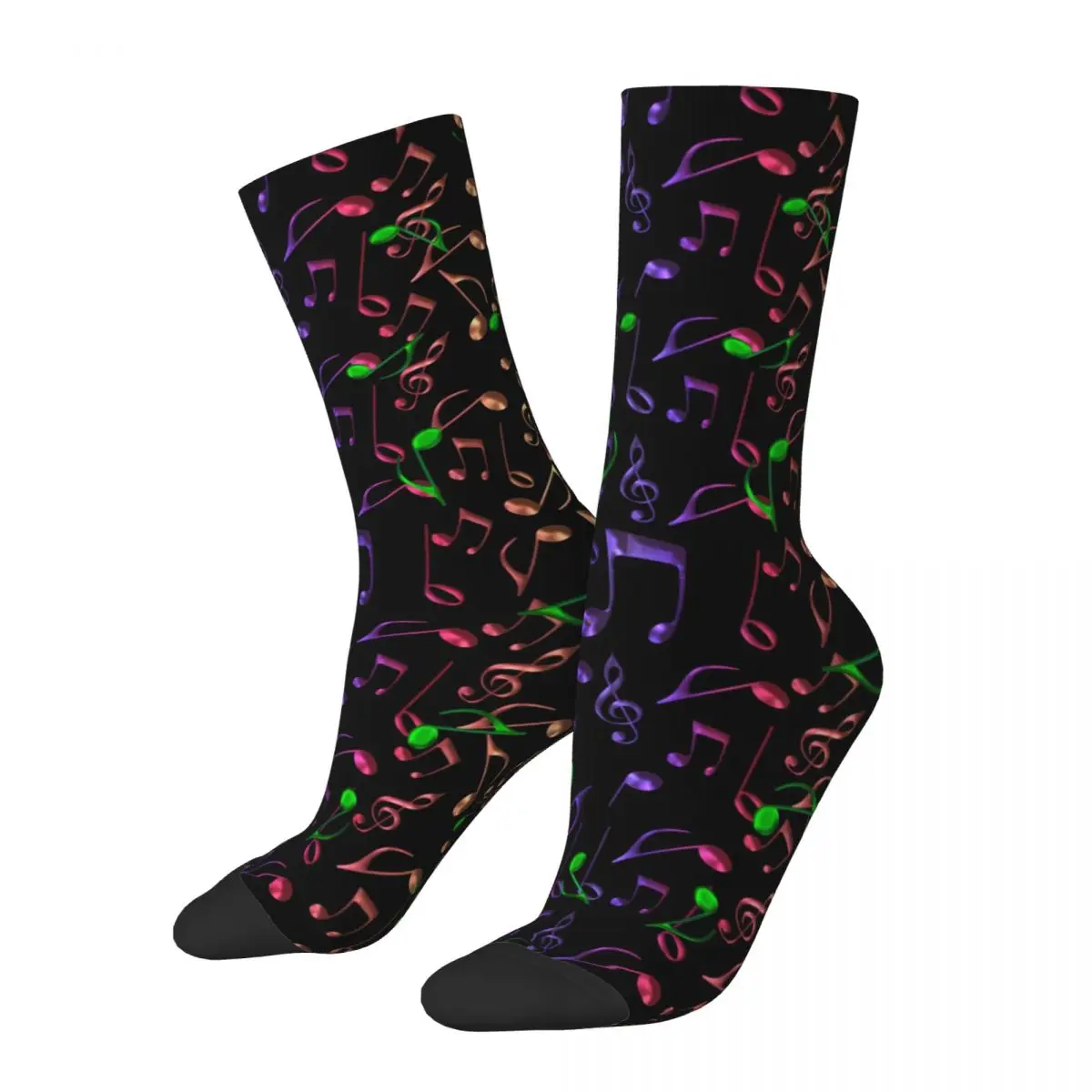 

Music Notes Socks Psychedelic Rainbow Casual Stockings Women Soft Outdoor Socks Winter Design Anti Bacterial Socks