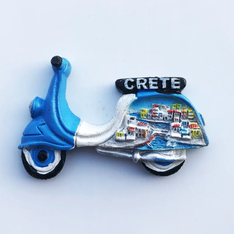 

Fridge Magnet Crete Island Electric Car Creative Crafts Cultural Landscape Decoration Message Stickers Tourism Souvenir