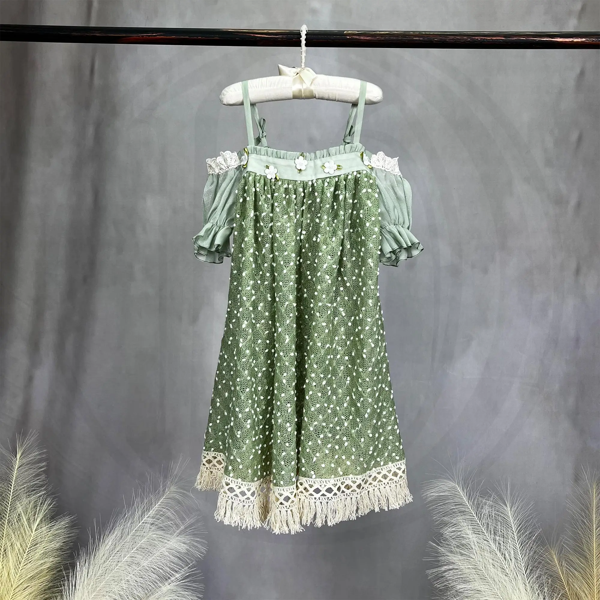 Don&Judy Kleid für kleine Mädchen, gepunktet, süßer Rock für Babys, Fotografie, Geburtstagsgeschenk für Mädchen – Detail 7