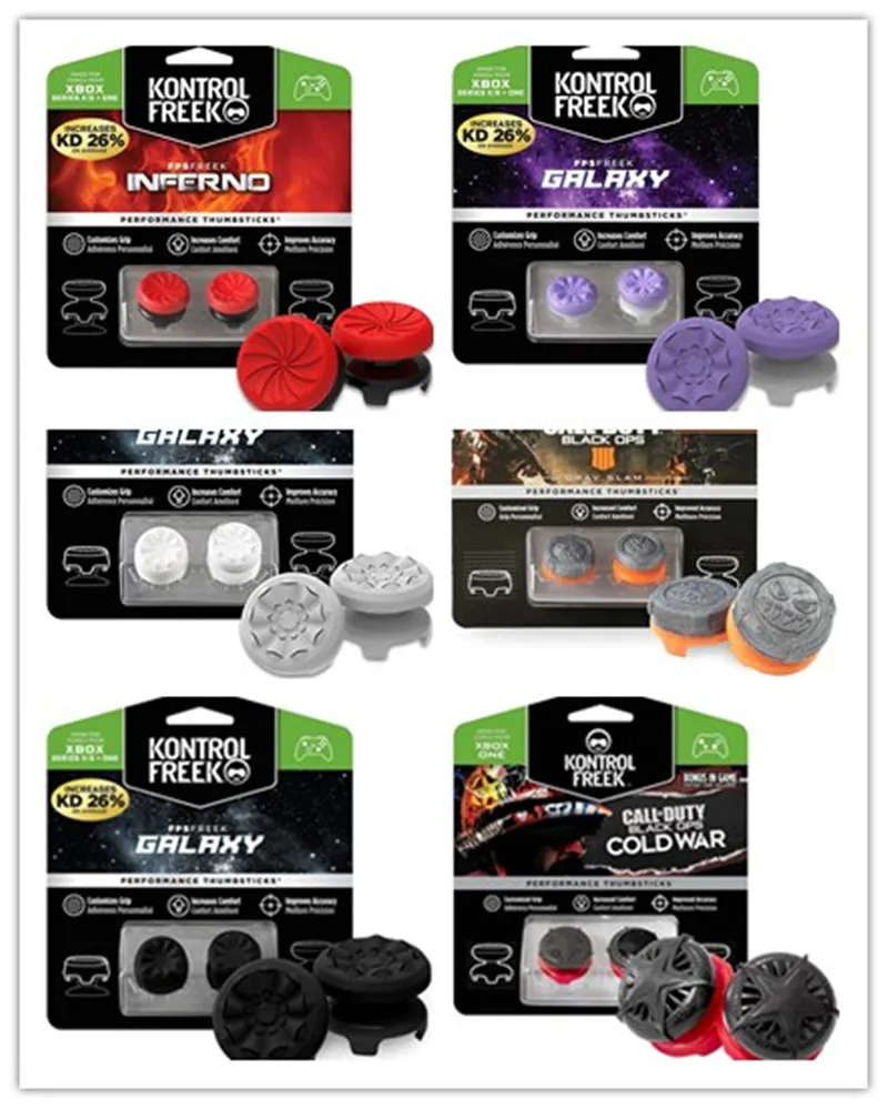 Freek Galaxy Performance Thumb Grip Caps Silicone Analog Stick Caps Cover for Xbox Series S/X Controller