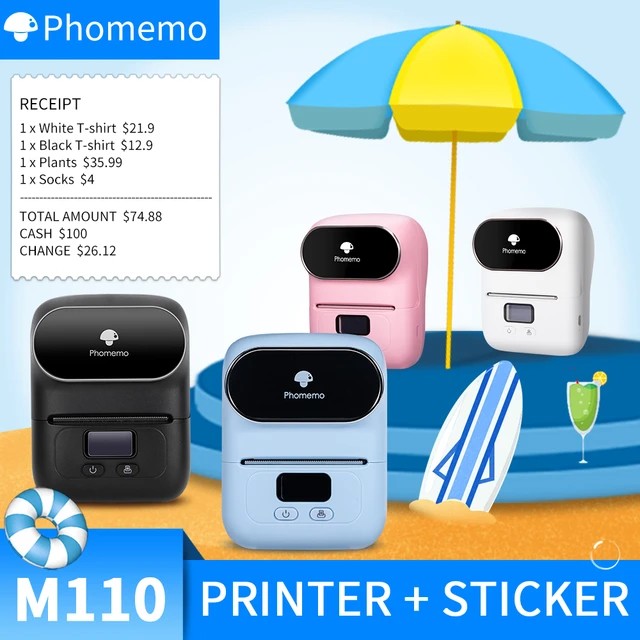 Phomemo M221 Thermal Wireless Label Printer Sticker Mini Printer Barcode  Bluetooth Label Maker Price Tag Printers Free APP - AliExpress