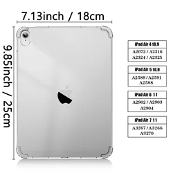 Transparent Shockproof Soft Silicone Case for iPad - Enhanced Protection (iPad Air 4 5 6 7)