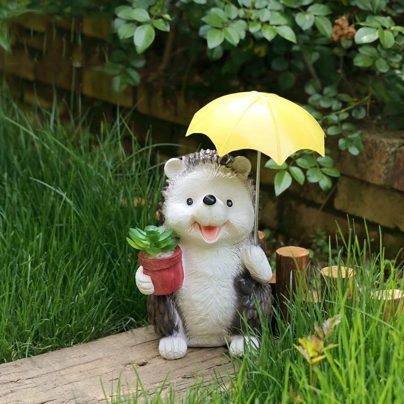 7 Mini Statuine Riccio Per Giardino – Decorazioni In Resina Per Piante, Bonsai E Torte – Adorabili Figure Di Riccio - 5