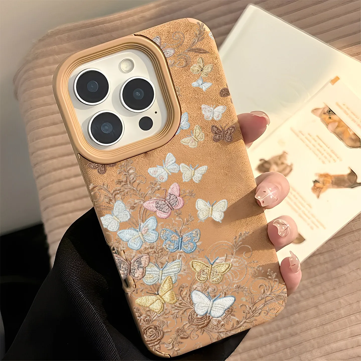 Luxury Sunflower Butterfly Non-slip Phone Case Cover