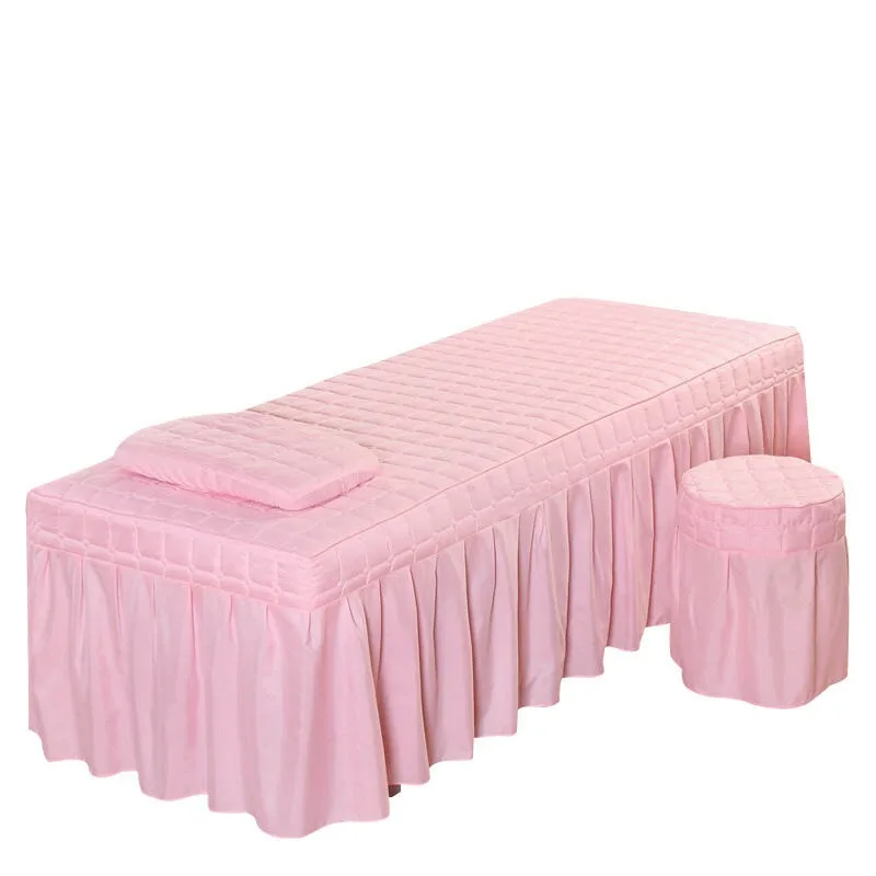 Skin Friendly Bed Sheet Beauty Salon Massage Table Bed Mattress Ultra Soft SPA Cover with Hole Multi Size Colors