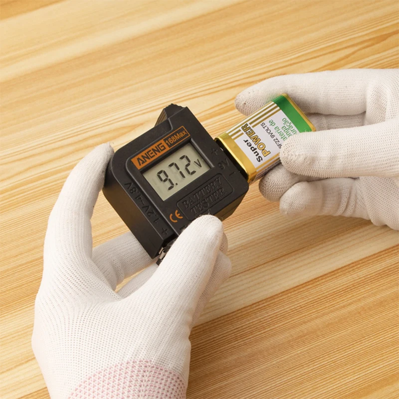 ANENG 168Max Digital Lithium Battery Tester Capacity Universal Test Checkered Load Analyzer Display Check AAA AA Button Cell 5