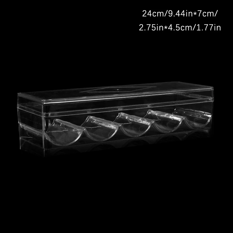 Poker Chips 1PC Acrylic Poker Chips Tray 100 Chips Case Box Holder