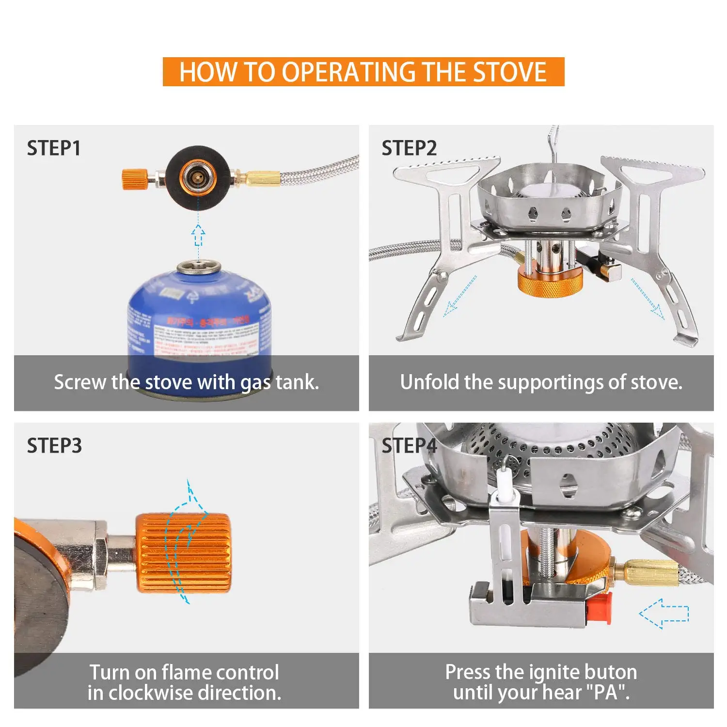 Outdoor Windproof Gas Stove 4