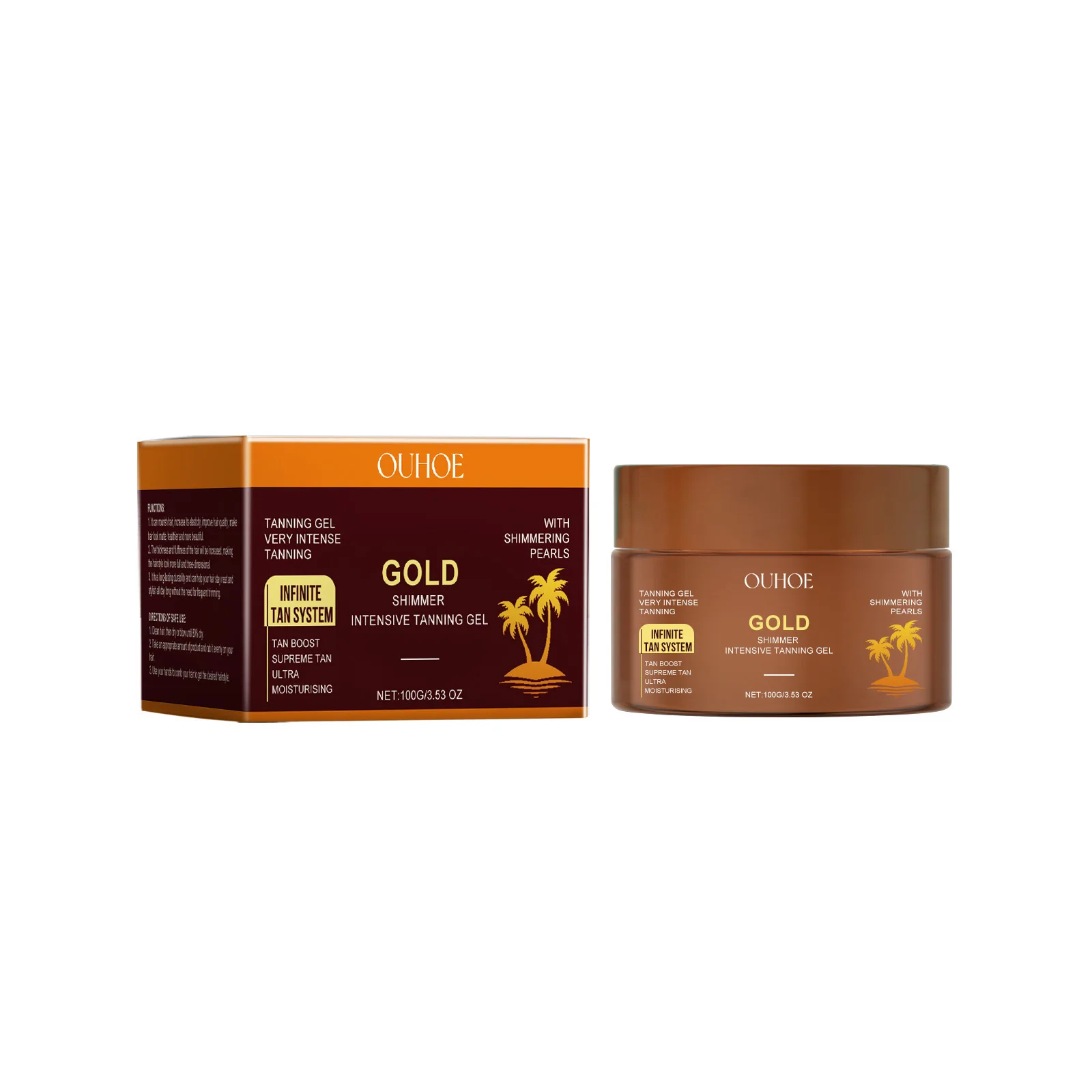 Tanning Accelerator Cream Bronzer Outdoor Seaside Long Lasting Repair Hydrating Moisturizing Gold Shimmer Intensive Tanning Gel