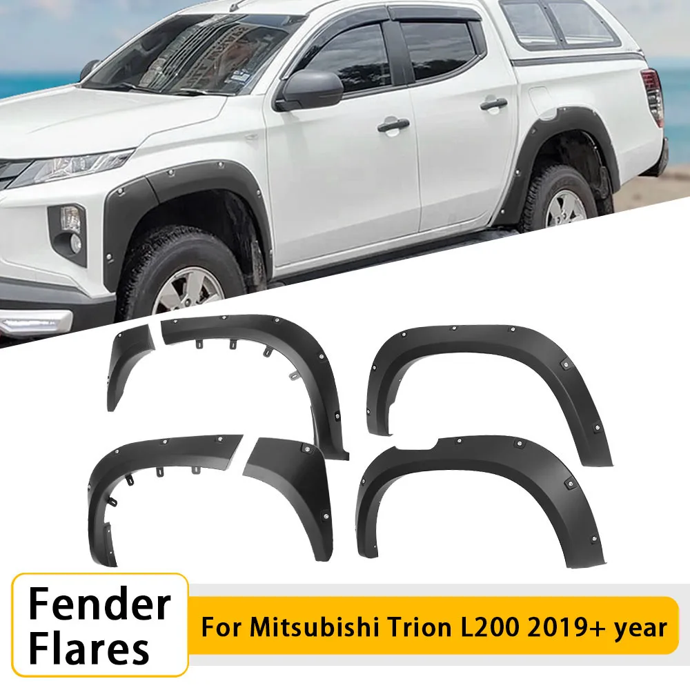 

Fender Flares with Bolt Wheel Arch Kit for Mitsubishi Trion L200 2019 2020 2021 2022 2023 Models 6'' Widen Extension Mudguards