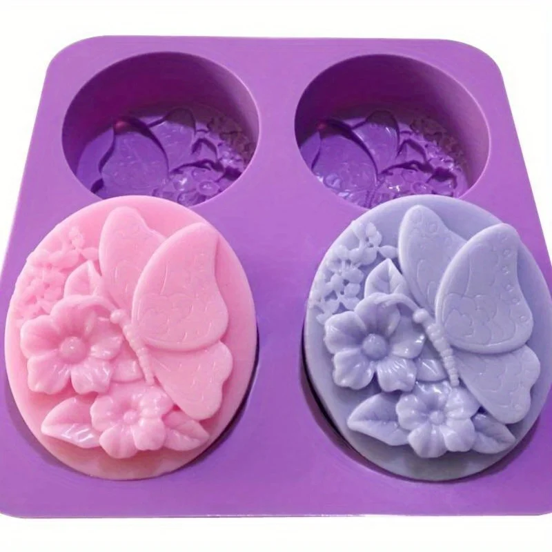 Silicone Soap Molds Butterfly Cake Mold Silicone Mold Handmade Soap Molds For Soap Makin Butterfly Flower Mold