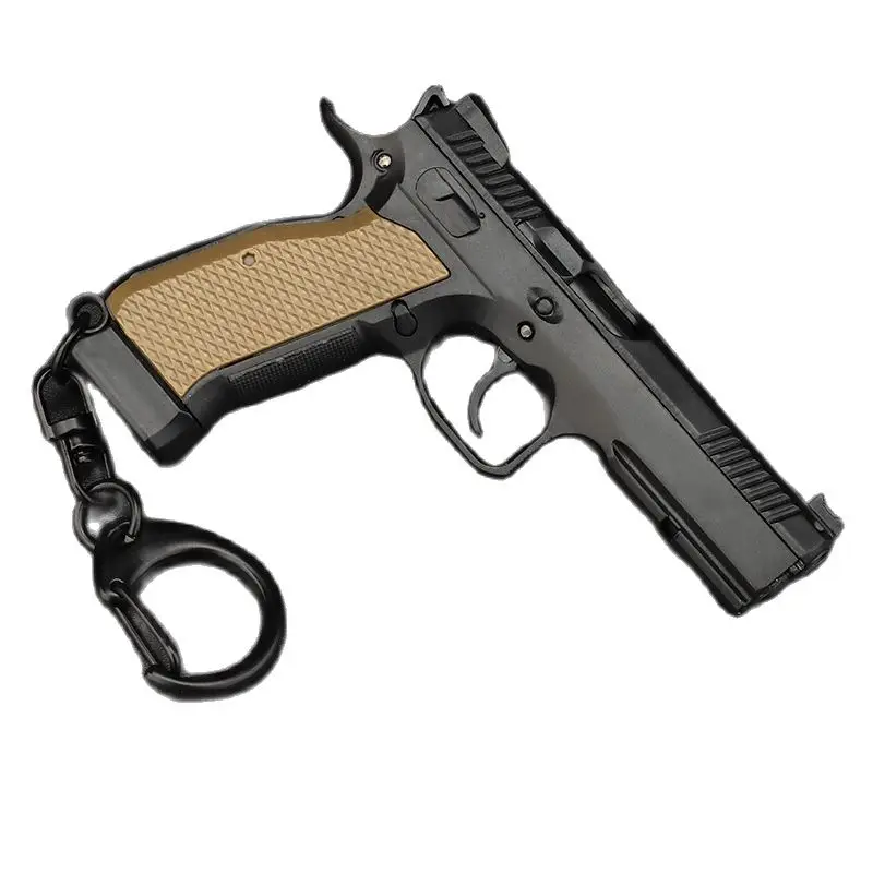 

Tactical Pistol Keychain with Cz Shadow 2 Shape Keyring Key Chain Ring 1:4 Mini Portable Detachable Decorations For Gift
