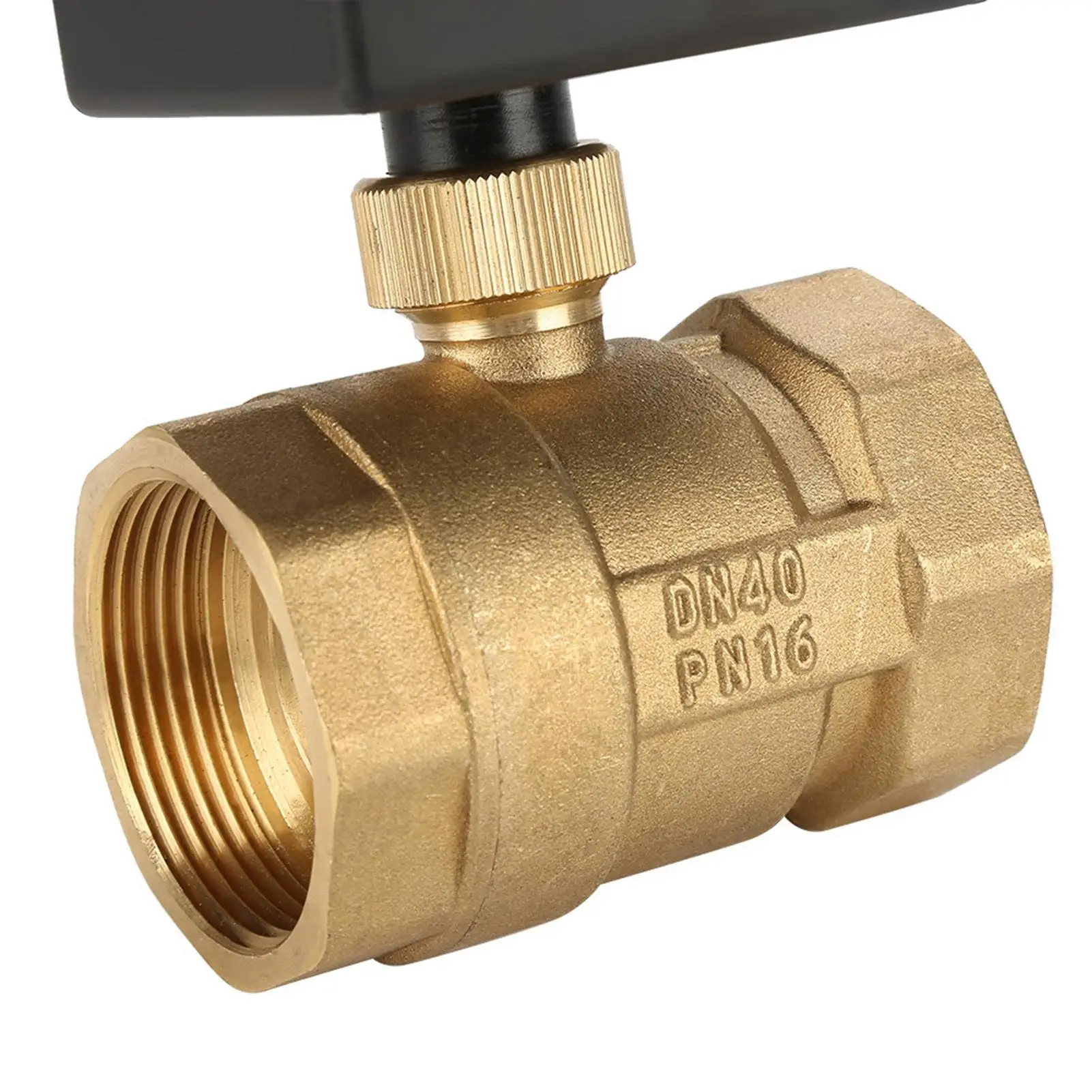DC 24V Electric Ball 2 Way 3-Wire Brass Body DN40 G1/2 Threaded for Industrial Home Use-High-Quality Relay Control