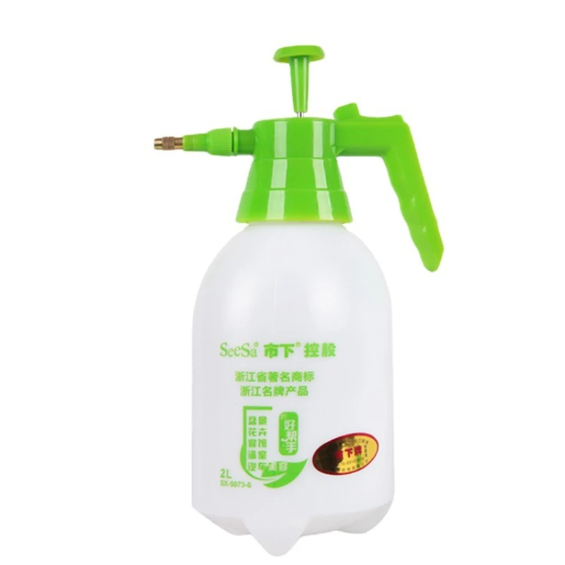 

2L hand-held pneumatic watering can gardening watering flowers hand pressure spray plastic watering can wholesale
