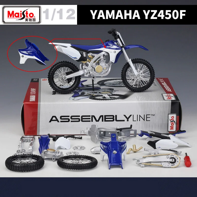 Maisto Assembly Version 1:12 Yamaha YZ450F Alloy Sports Motorcycle Model Diecast Metal Toy Street Motorcycle Model Children Gift 4