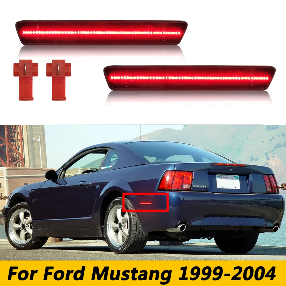 2pcs Car Rear Side Marker Lights For Ford Mustang 1999 2000 2001 2002