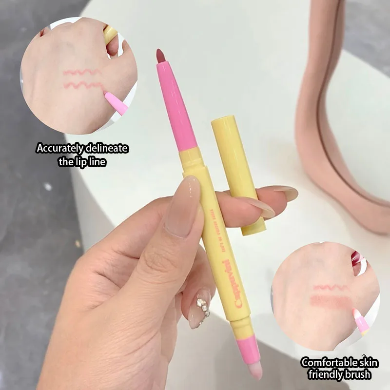 Matte Lip Liner Pen Contouring 3D Lips Waterproof Lasting Smooth Lipstick Pencil Nude Milk Pink Lip Tint Dupes Makeup Cosmetics 3