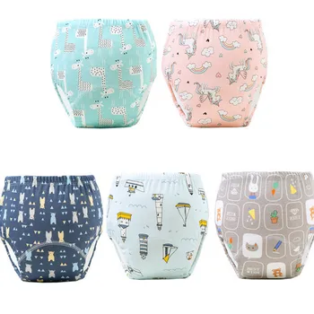 Todder Pantaloncini da allenamento per vasino per bambini Pantaloni corti in vita elastica con stampa simpatico cartone animato lavabile e traspirante 1