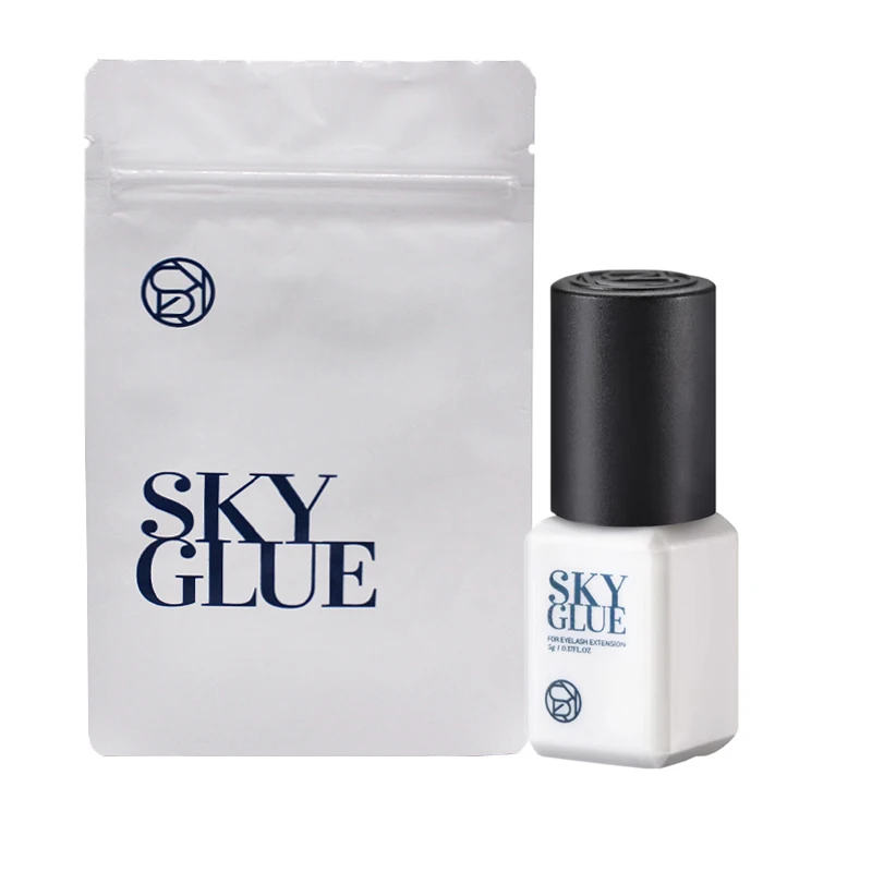 Eyelash Extensions Sky Plus Glue Original Korean Black Cap Waterproof  Hypoallergenic 1s Dry 50 Days Long Last Time Makeup Tools 2