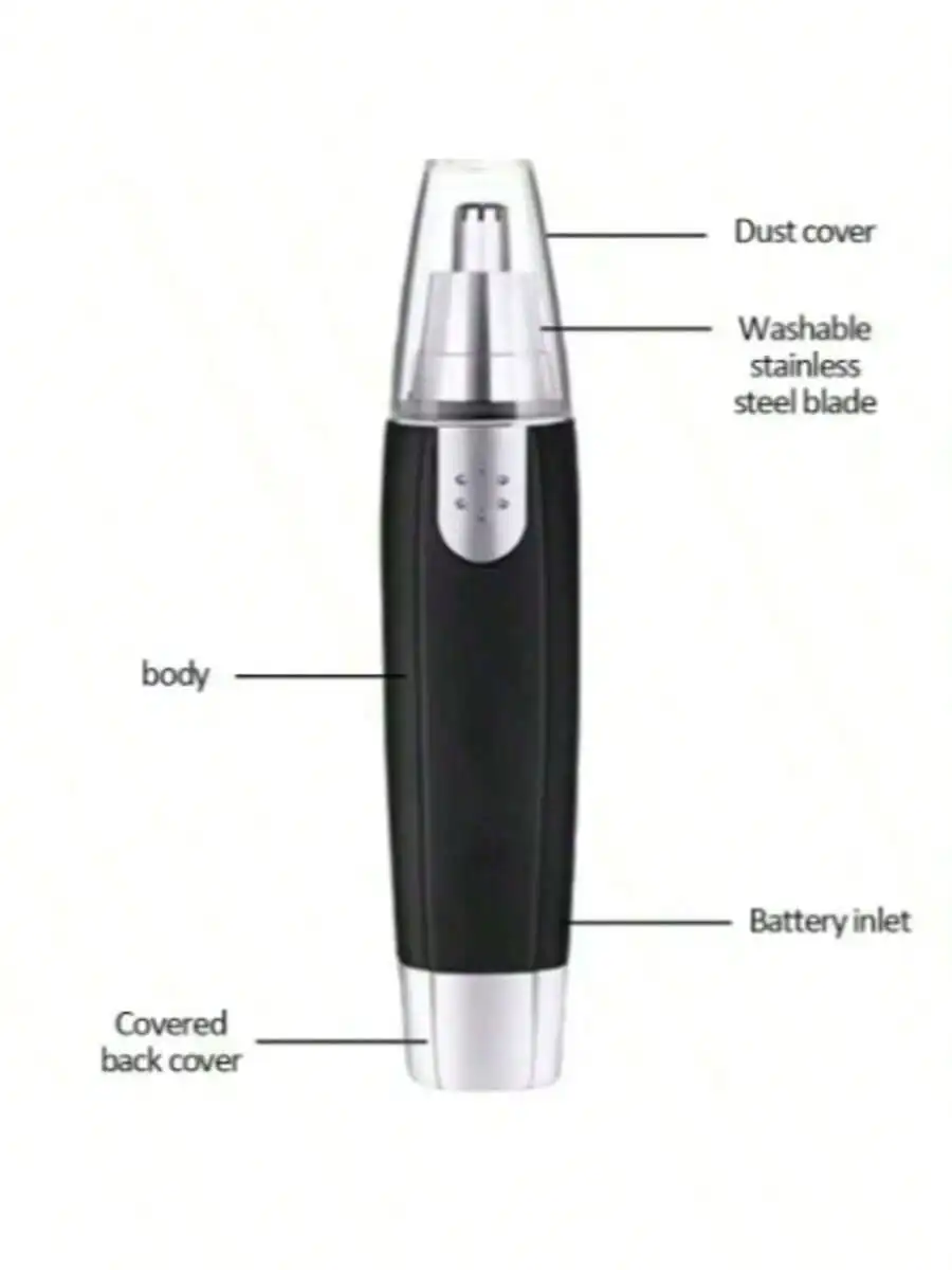 Waterproof Stainless Steel Electric Nose Hair Trimmer
