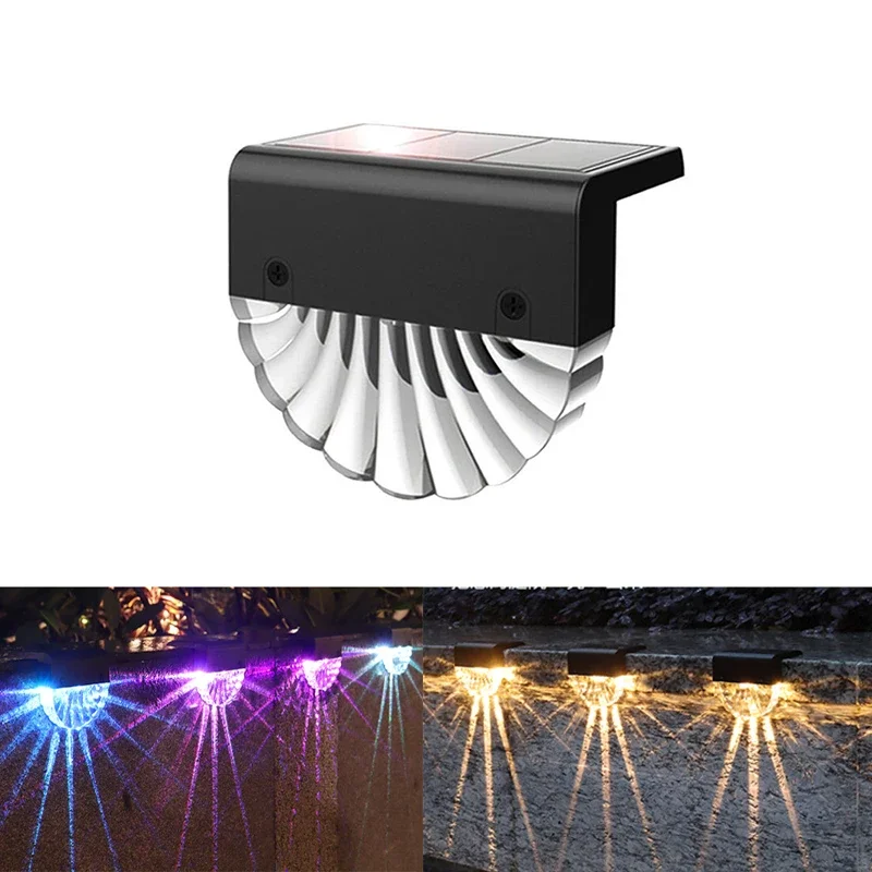 

Outdoor Staircase Fence Waterproof Wall Light Led Solar Step Lamps Courtyard Garden Decoration Lighting Fixture Solar Deck Light